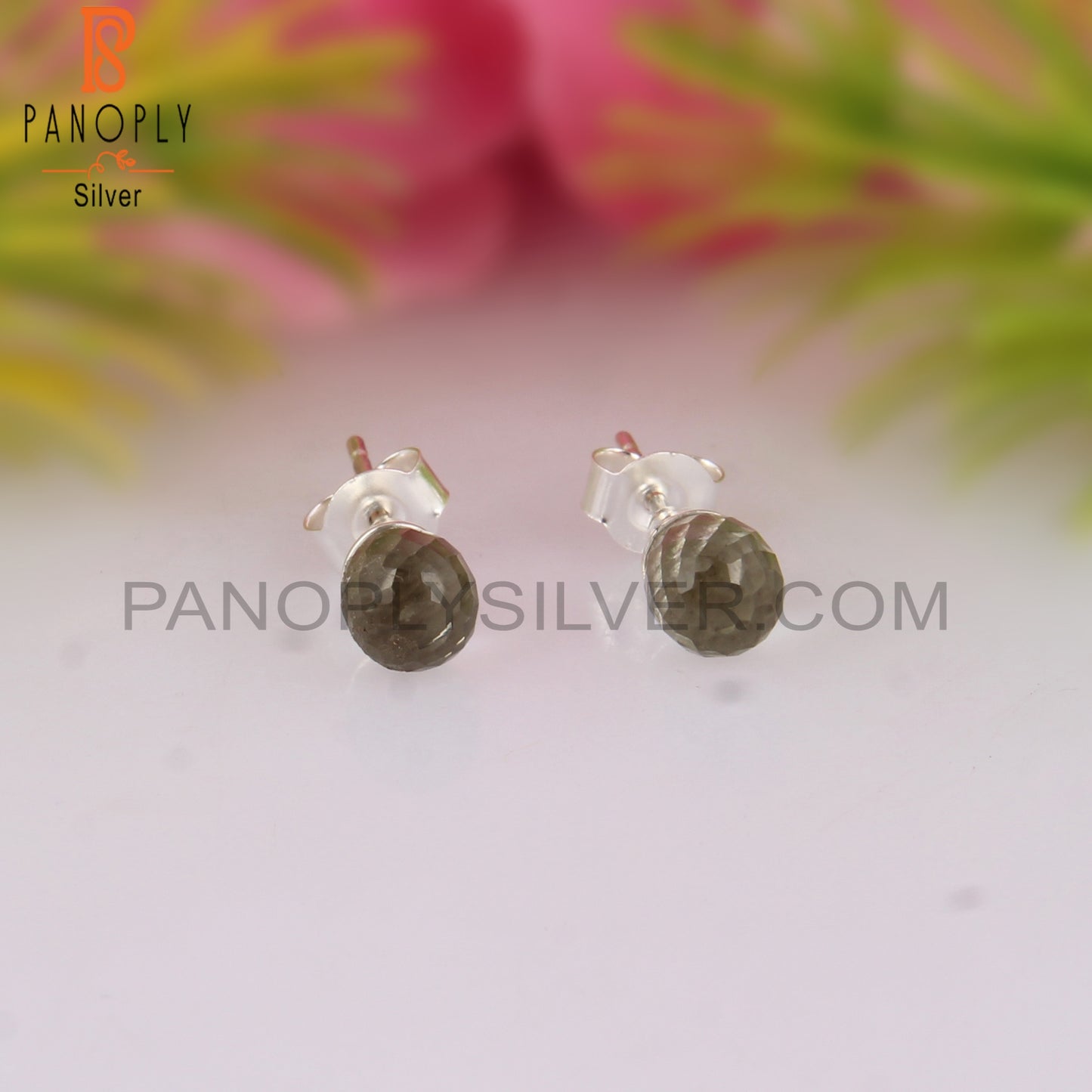 Green Amethyst Drop 925 Silver Wedding Earrings