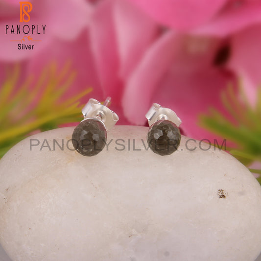 Green Amethyst Drop 925 Silver Wedding Earrings