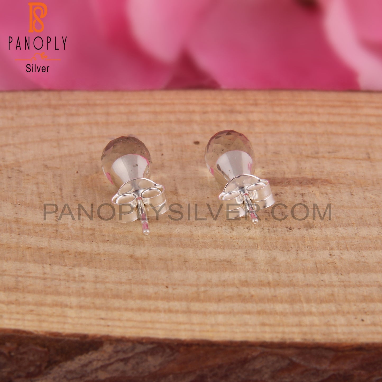 Green Amethyst Drop 925 Silver Wedding Earrings