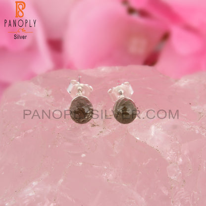 Green Amethyst Drop 925 Silver Wedding Earrings