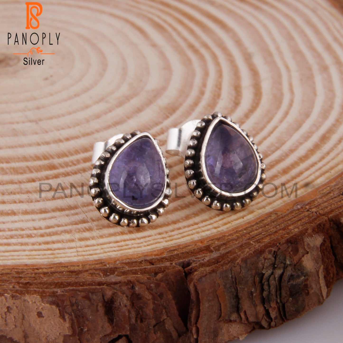 Tanzanite Pear Shape 925 Sterling Silver Studs Earrings