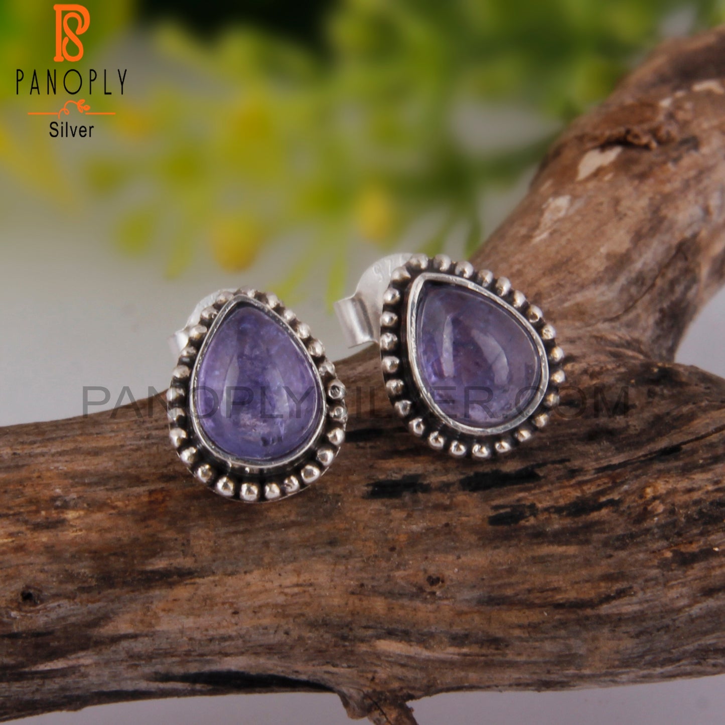 Tanzanite Pear Shape 925 Sterling Silver Studs Earrings