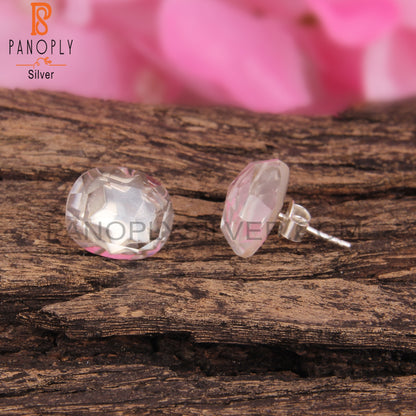 Attractive Crystal Quartz Oval Silver Earrings for Party Wear