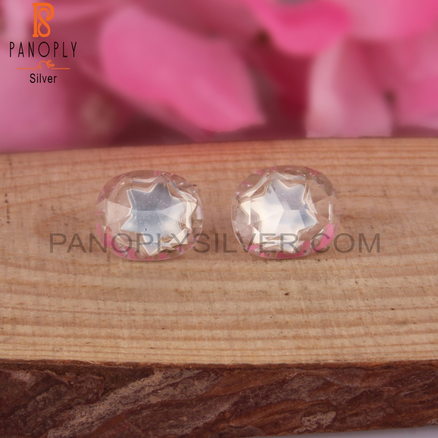 Attractive Crystal Quartz Oval Silver Earrings for Party Wear