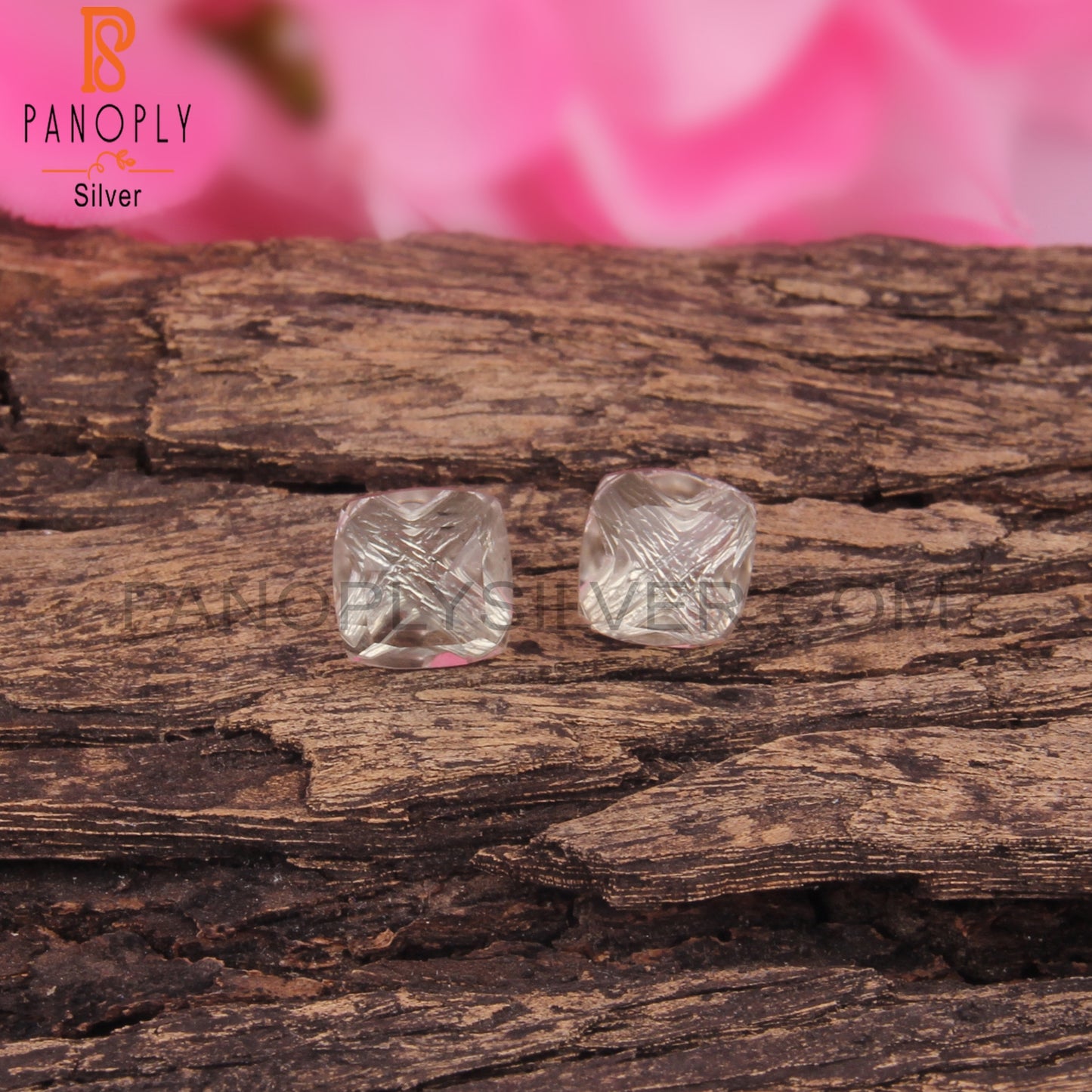 Green Amethyst Cushion Shape 925 Sterling Silver Earrings