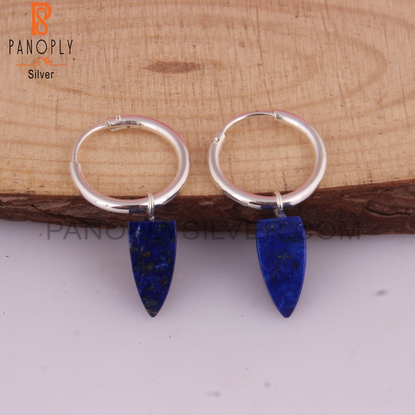 Lapis 925 Sterling Silver Drop Earrings