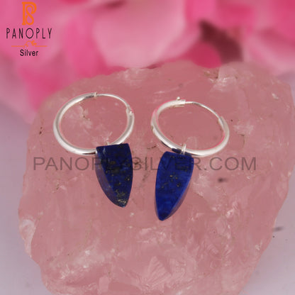 Lapis 925 Sterling Silver Drop Earrings