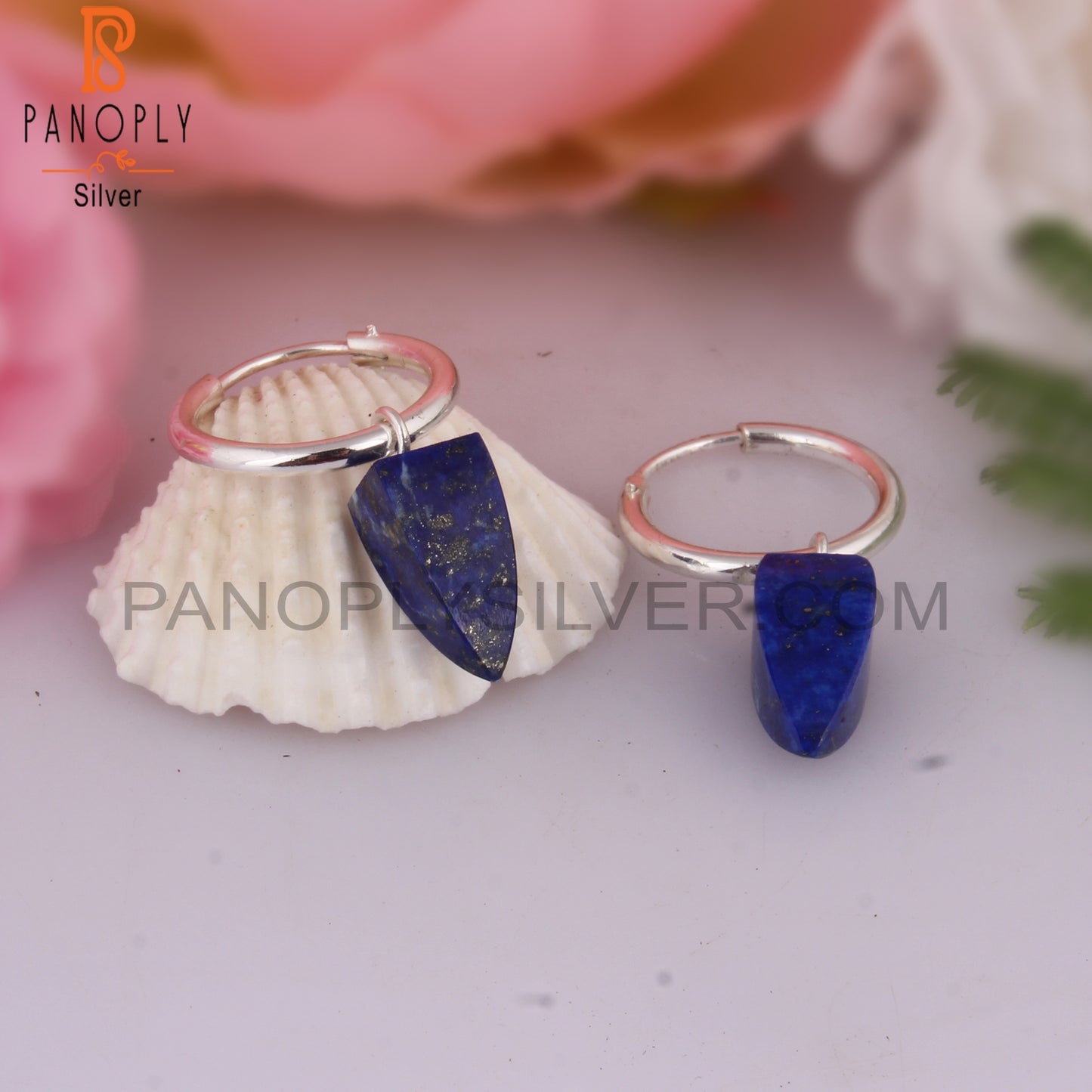 Lapis 925 Sterling Silver Drop Earrings