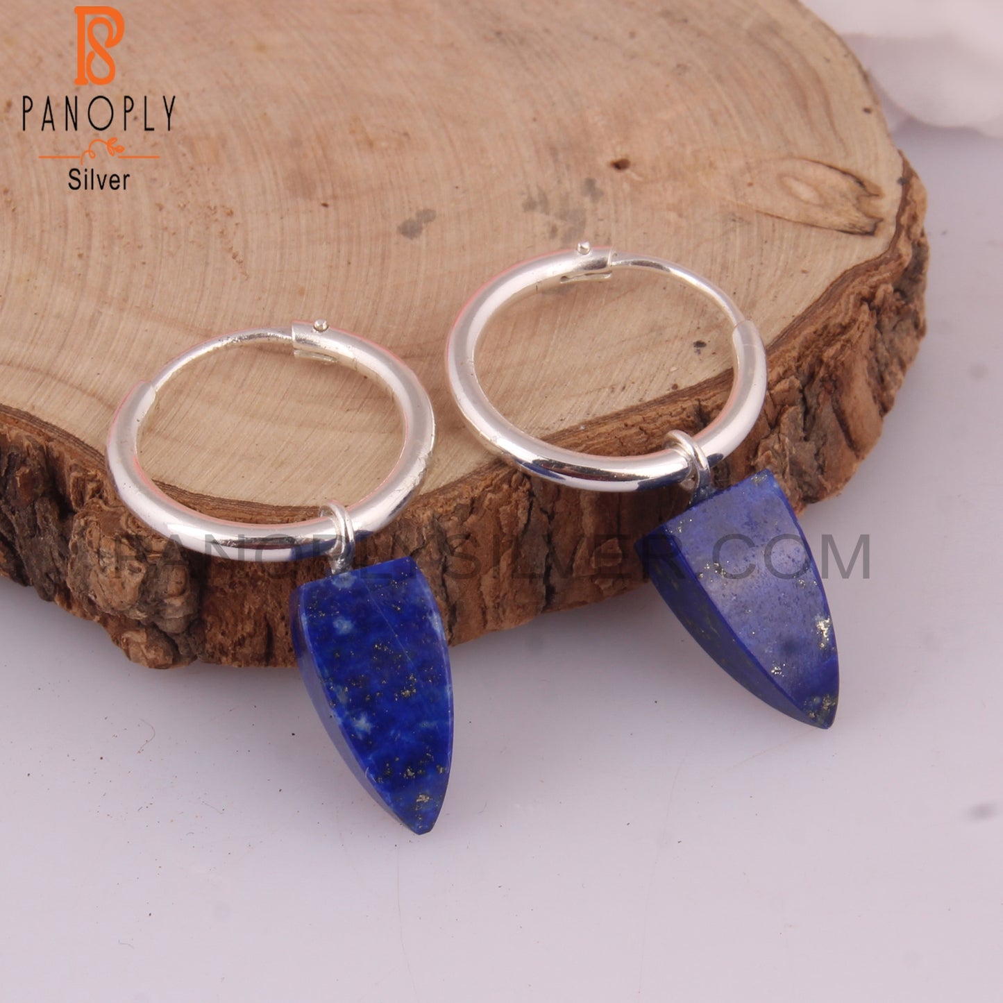 Lapis 925 Sterling Silver Drop Earrings