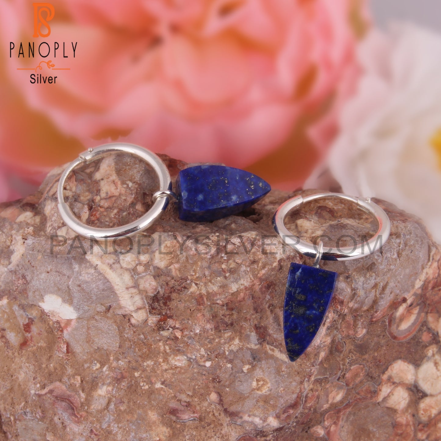 Lapis 925 Sterling Silver Drop Earrings