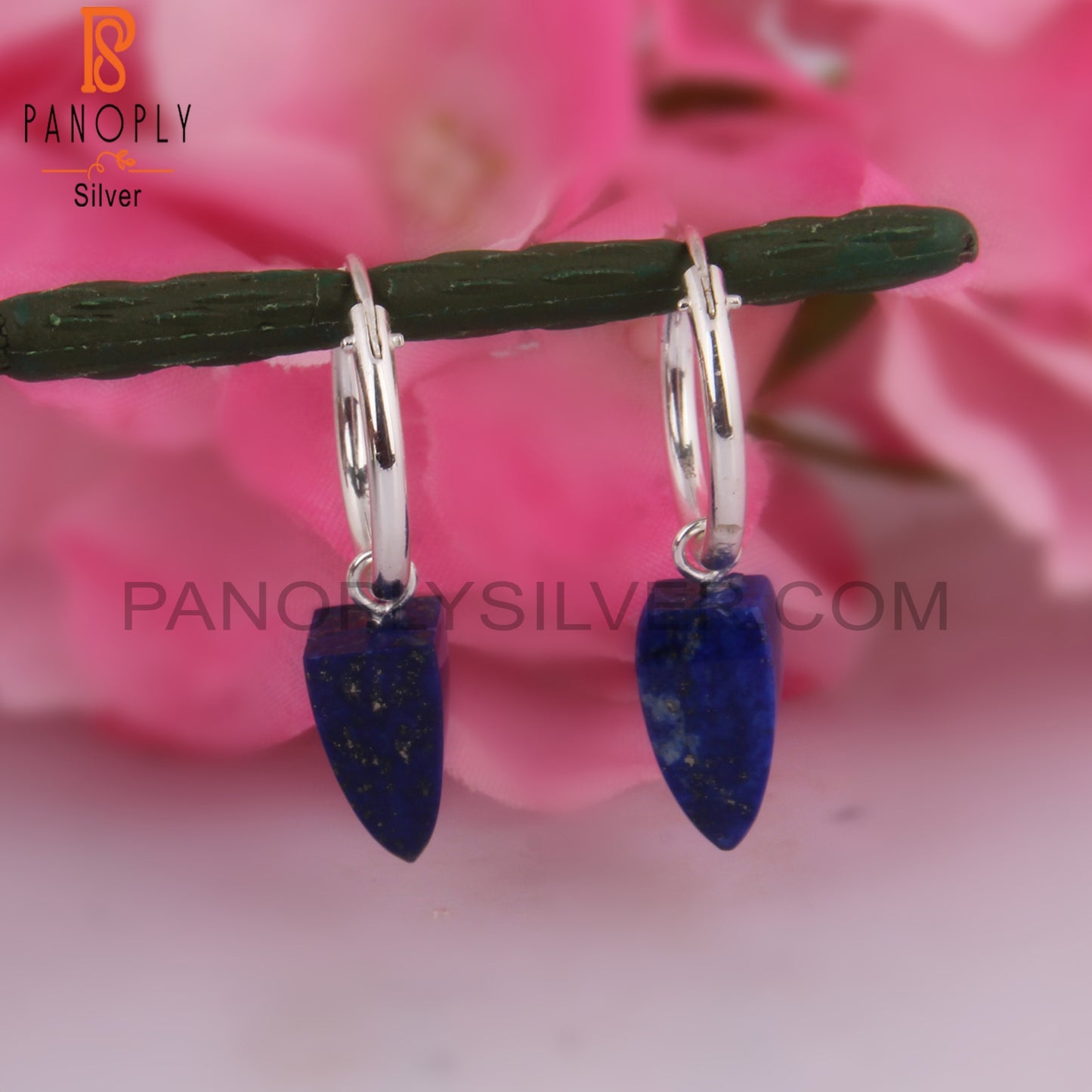 Lapis 925 Sterling Silver Drop Earrings