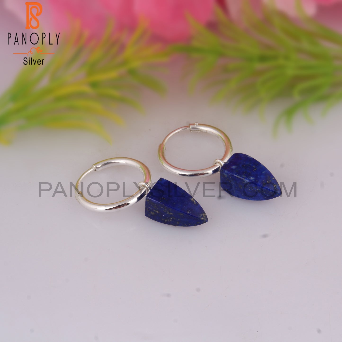 Lapis 925 Sterling Silver Drop Earrings