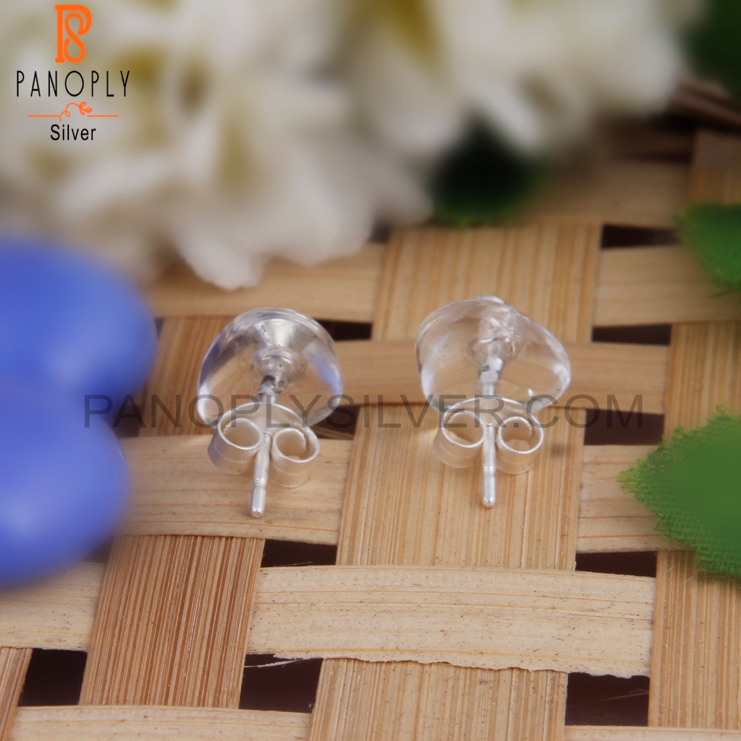 Crystal Quartz & Citrine 925 Sterling Silver Studs Earrings