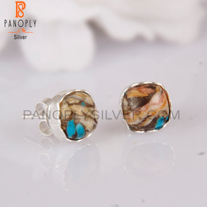 Mojave Copper Oyster Turquoise 925 Earrings