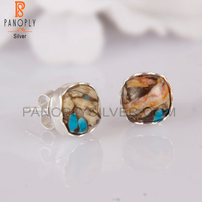 Mojave Copper Oyster Turquoise 925 Earrings
