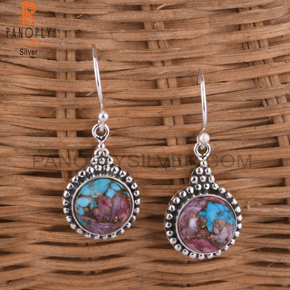 Mojave Copper Purple Turquoise Aesthetic 925 Silver Earrings