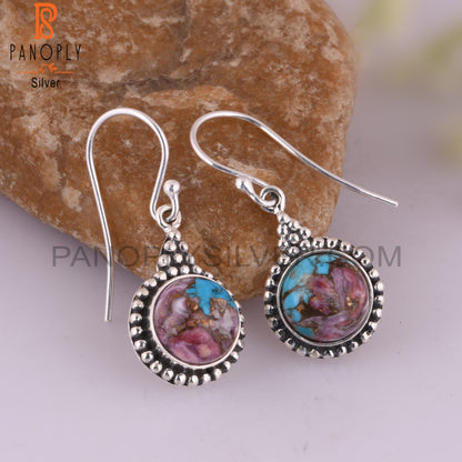 Mojave Copper Purple Turquoise Aesthetic 925 Silver Earrings