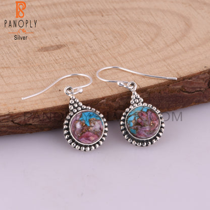 Mojave Copper Purple Turquoise Aesthetic 925 Silver Earrings