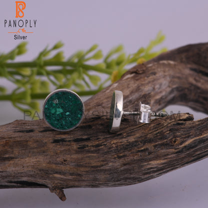 Malachite Inlay 925 Sterling Silver Casual Earrings