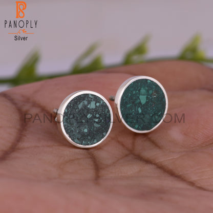 Malachite Inlay 925 Sterling Silver Casual Earrings