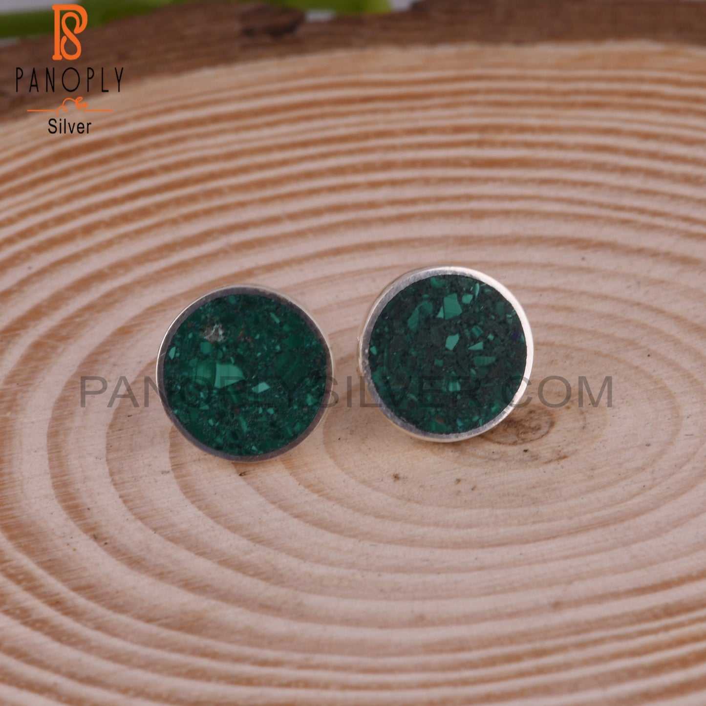 Malachite Inlay 925 Sterling Silver Casual Earrings