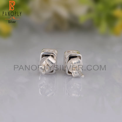 Lapis Beguette Shape 925 Sterling Silver Earrings