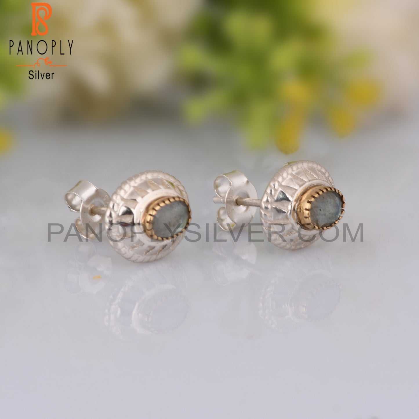 Labradorite Oval Shape 925 Sterling Silver Earrings