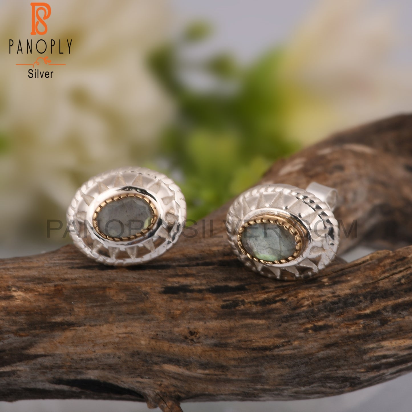 Labradorite Oval Shape 925 Sterling Silver Earrings