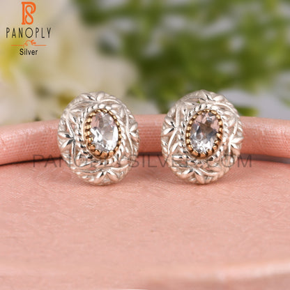 Crystal Quartz Oval Shape 925 Silver Graduation Earrings