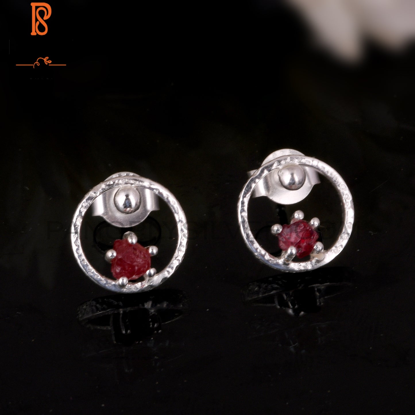 Spinel Ruby Hypoallergenic 925 Sterling Silver Earrings