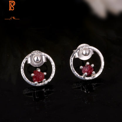 Spinel Ruby Hypoallergenic 925 Sterling Silver Earrings