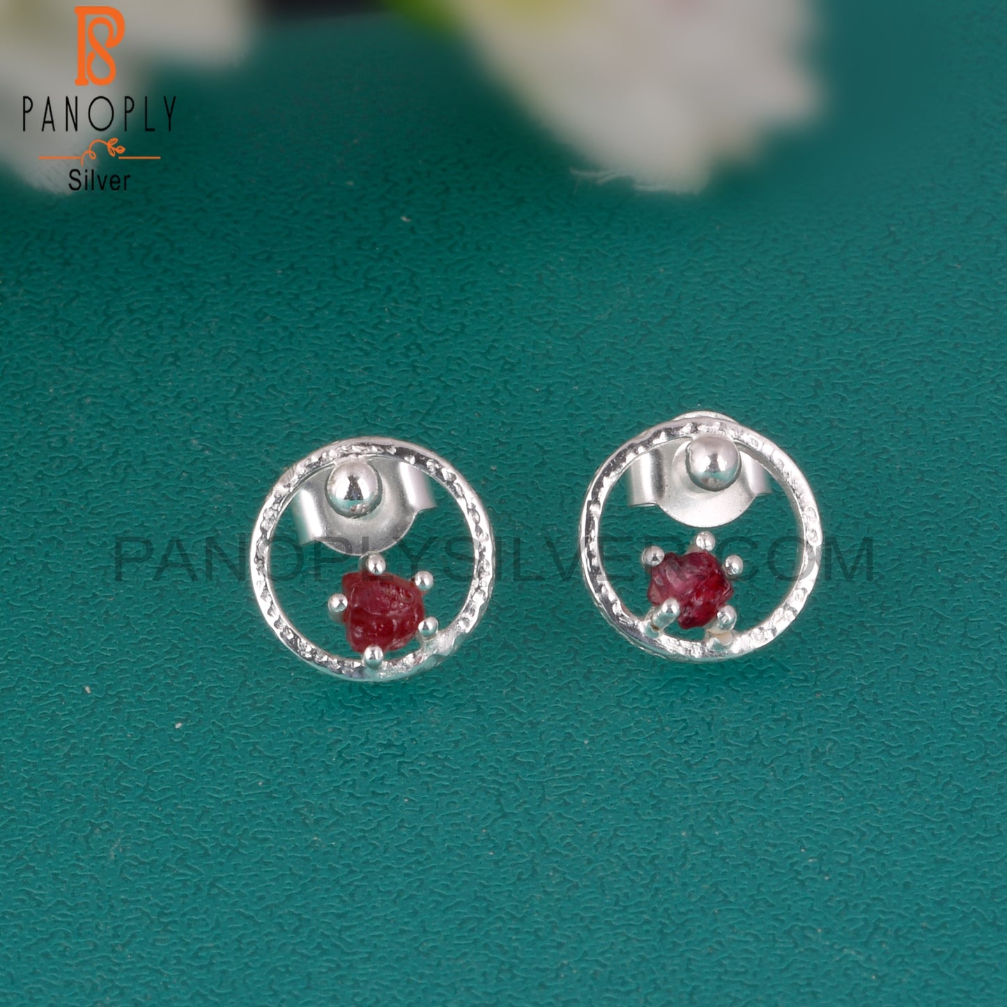 Spinel Ruby Hypoallergenic 925 Sterling Silver Earrings