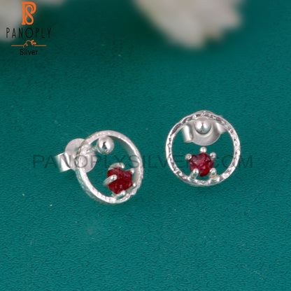 Spinel Ruby Hypoallergenic 925 Sterling Silver Earrings