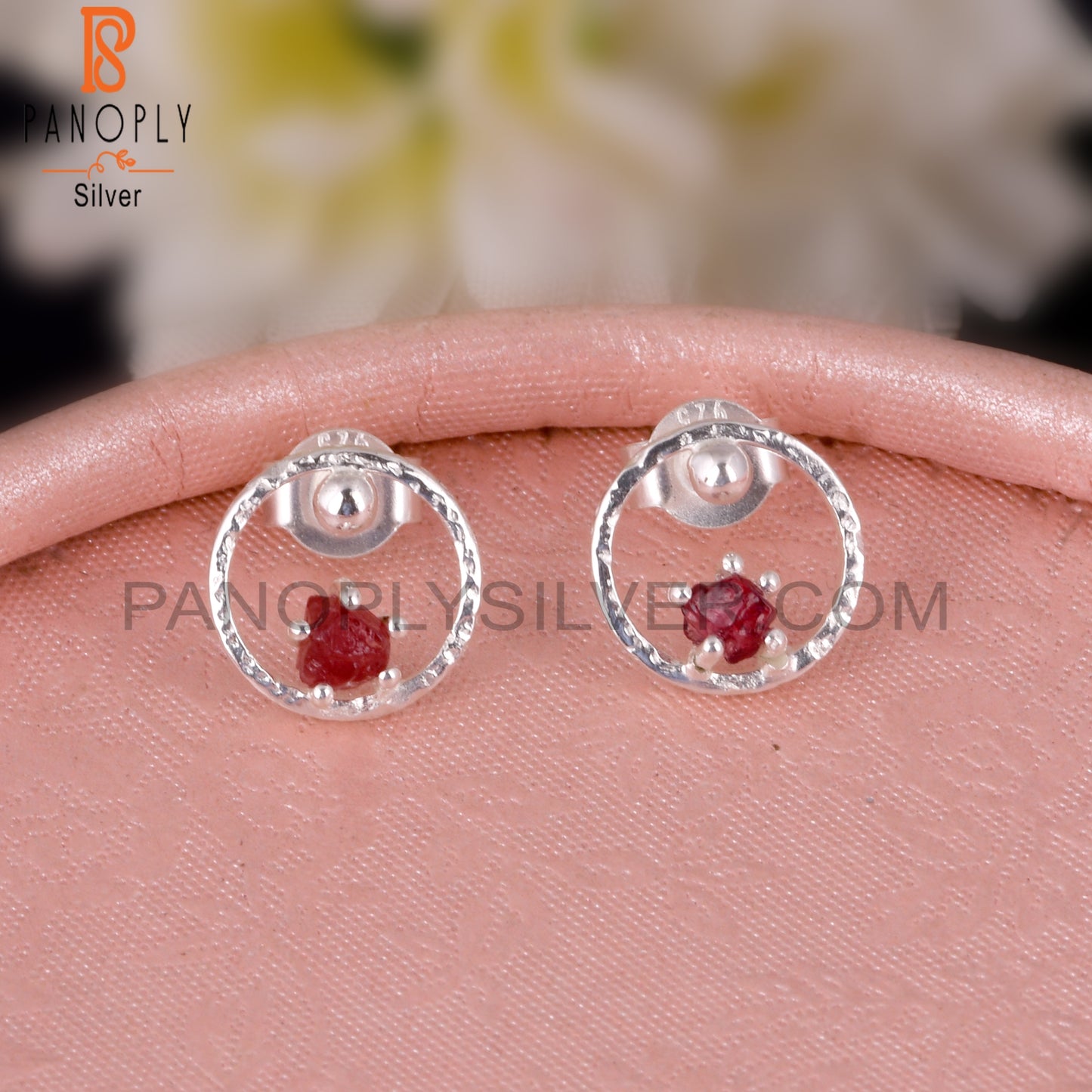 Spinel Ruby Hypoallergenic 925 Sterling Silver Earrings