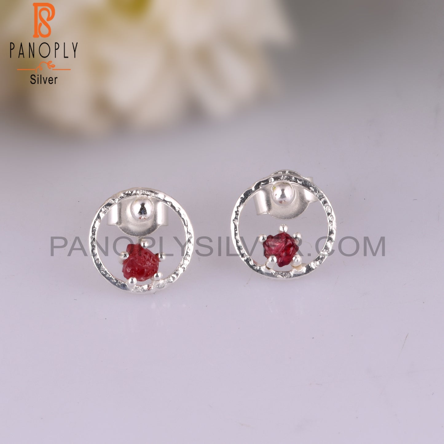 Spinel Ruby Hypoallergenic 925 Sterling Silver Earrings