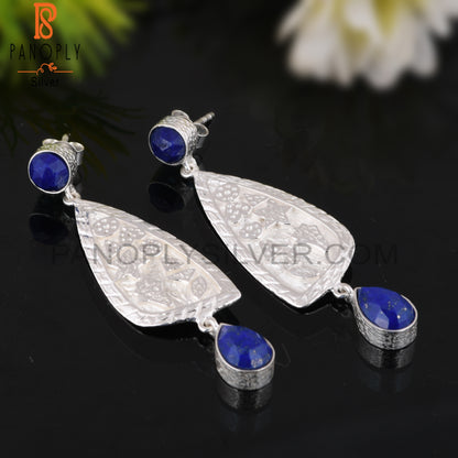 Lapis Gemstone 925 Sterling Silver Earrings