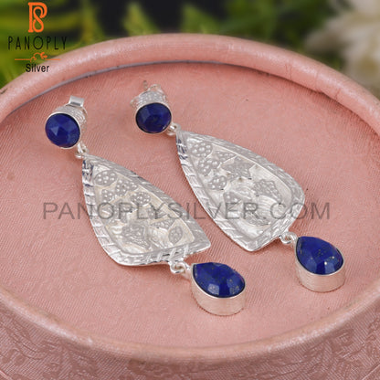 Lapis Gemstone 925 Sterling Silver Earrings