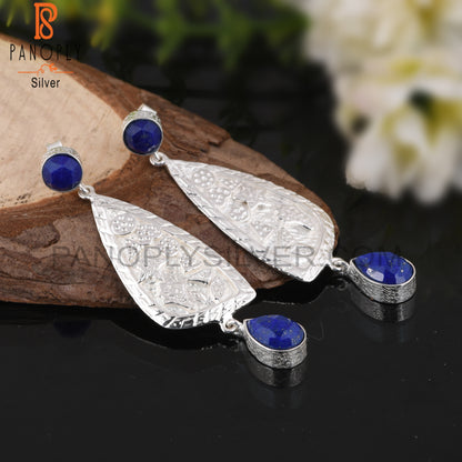Lapis Gemstone 925 Sterling Silver Earrings