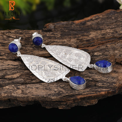 Lapis Gemstone 925 Sterling Silver Earrings
