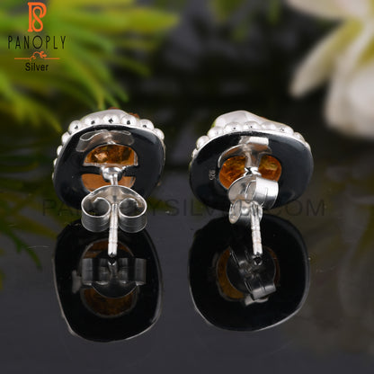 Citrine 925 Sterling Silver Earrings