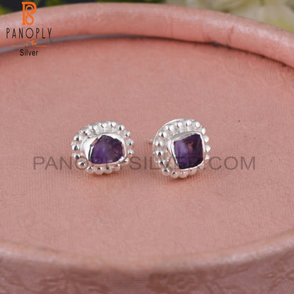 Daily Wear Amethyst 925 Sterling Silver Earrings