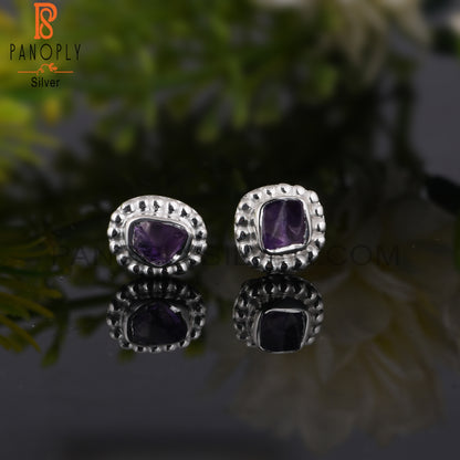 Daily Wear Amethyst 925 Sterling Silver Earrings