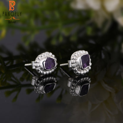 Daily Wear Amethyst 925 Sterling Silver Earrings
