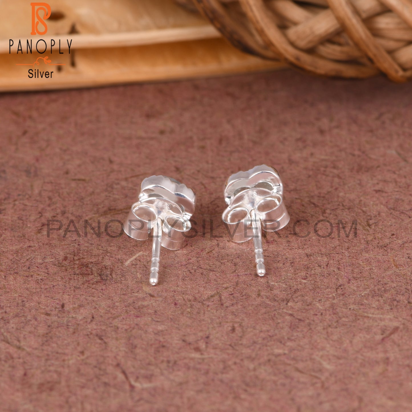 Aquamarine Heart 925 Sterling Silver Earrings