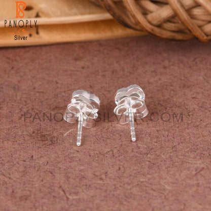 Aquamarine Heart 925 Sterling Silver Earrings
