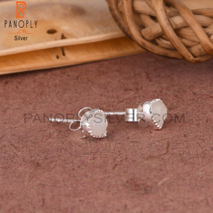 Rainbow Moonstone Heart 925 Sterling Silver Earrings
