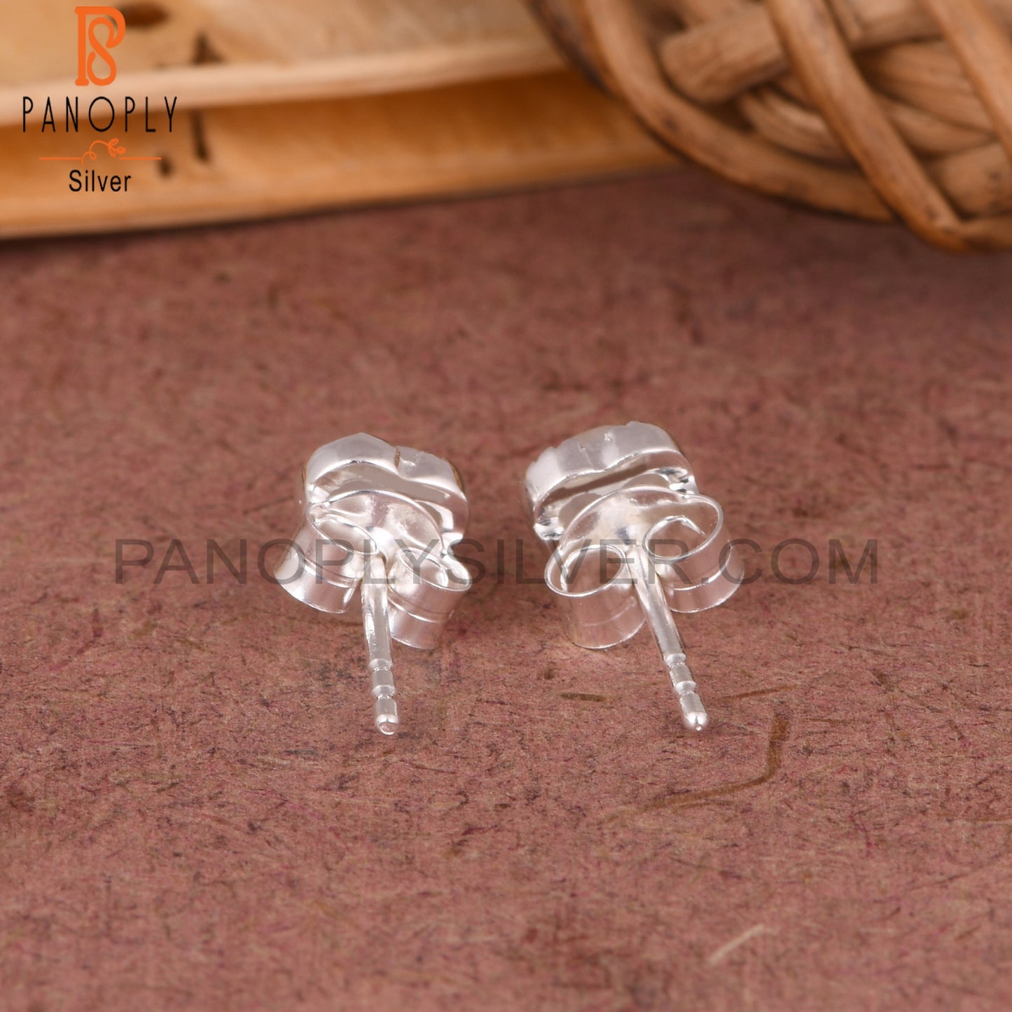 Rainbow Moonstone Heart 925 Sterling Silver Earrings