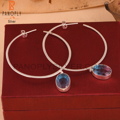 Bio Alexendrite Oval 925 Sterling Silver Earrings