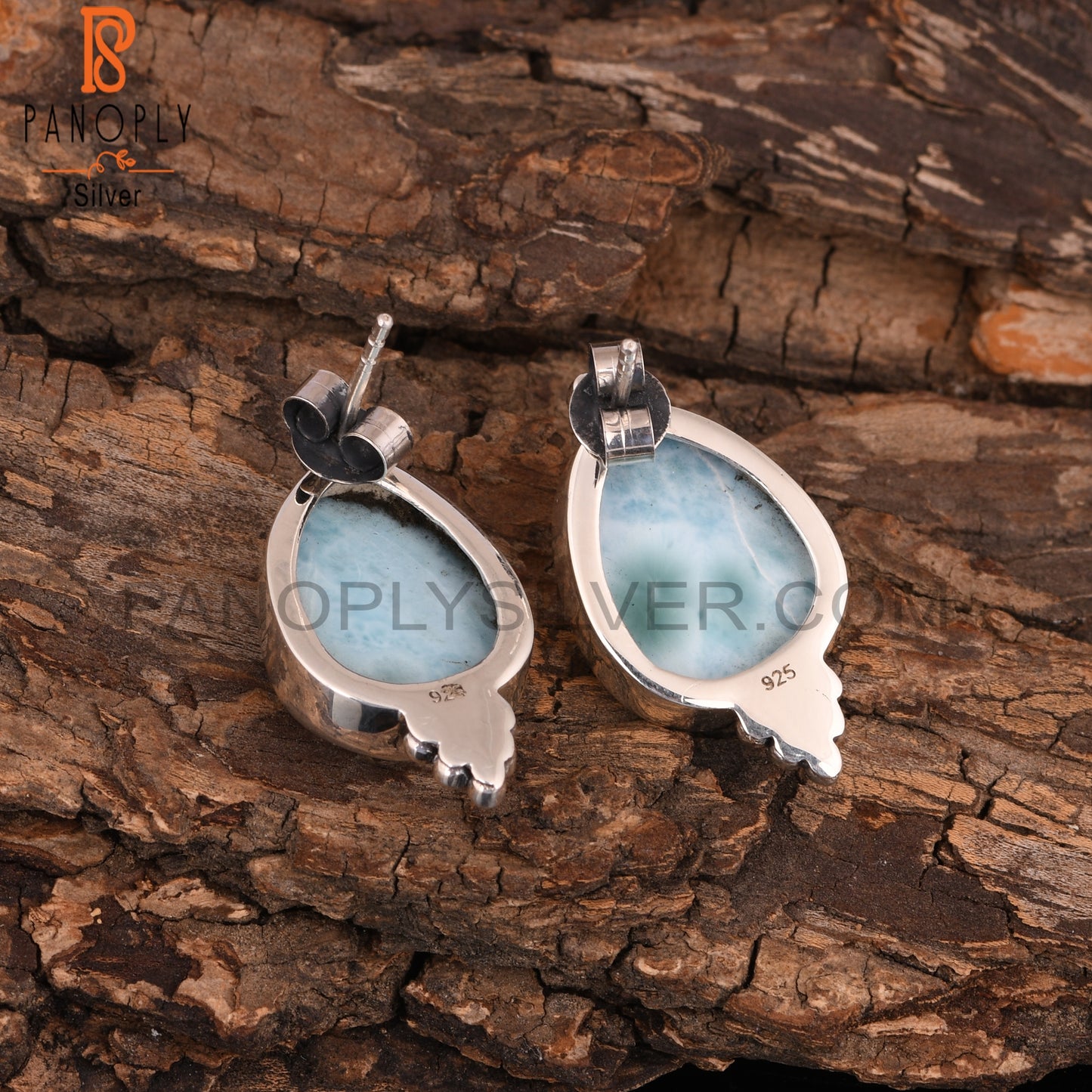 Larimar 925 Sterling Silver Earrings