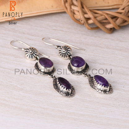 Amethyst 925 Sterling Silver Dangle Earrings